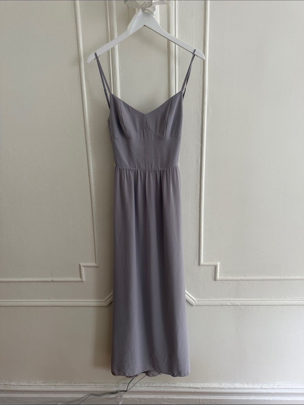 Joanna August Lavender Spaghetti-Strap Maxi Dress